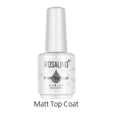 ROSALIND 15ml Matt Top Coat Bright For Nail Art Design LED/UV Lamp